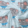 thumbnail image 4 of Velvet Plush Throw Thermal Blanket - 4x5FT - Cute Cartoon Elephant Printed for Couch Bed Sofa Car, 4 of 5