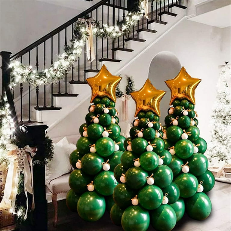 Corashan Room Decor,Christmas Balloons Garland Arch Kit Christmas Tree  Balloons for Christmas Party Decorations,Home Decor 