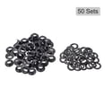 thumbnail image 3 of 50 Set 7.5mm Hole Copper Grommets Eyelets Black for Fabric Leather Canvas Clothing, 3 of 5