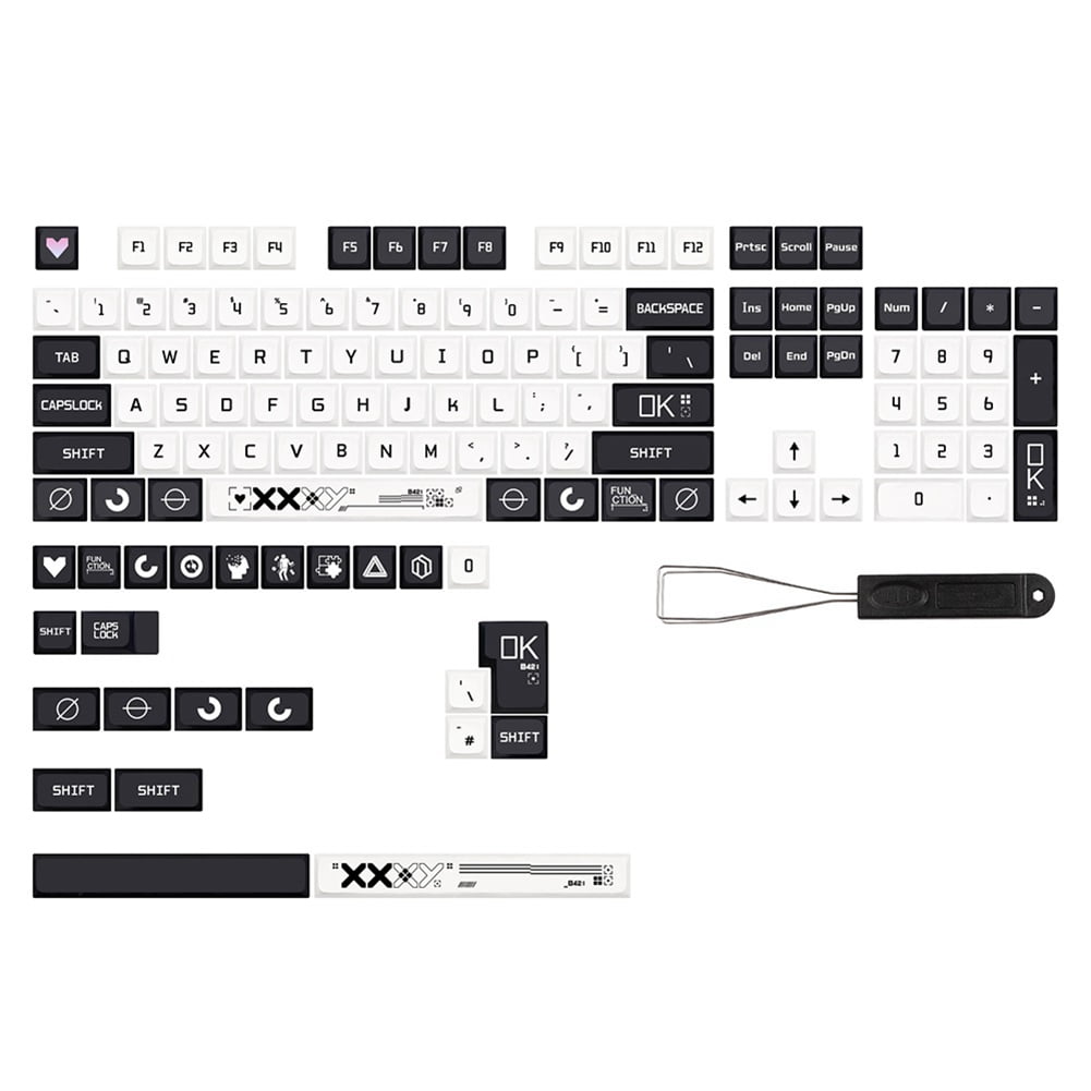 128 Keys/Set Print Stream PBT Keycaps XDA Profile MX Switch DYE-SUB Keycap  for DIY Mechanical Gaming Keyboard Custom 