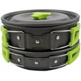 thumbnail image 2 of Camping Cookware Mess Kit, Backpacking Hiking Outdoors Gear, Lightweight Cookset Camping Accessories Equipment Gear for Outdoor Cooking (Color : Black), 2 of 8