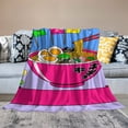 thumbnail image 5 of RKSupls Japanese Ramen Bowl Noodle Soft Flannel Throw Blanket, Lightweight Fuzzy Warm Cozy Blanket for Couch Bed Home Travel Decor, 5 of 7