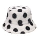 thumbnail image 1 of EeaseMX 1 gorro de pescador de peluche, accesorio de moda, unisex, cálido, de invierno, con estampado de lunares., 1 of 7