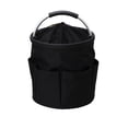 thumbnail image 2 of Linnome Portable Storage Basket Drawstring Closure Multi Functional Folding Organizer Gardening Tool Camping Bag Foldable Cloth Black, 2 of 6