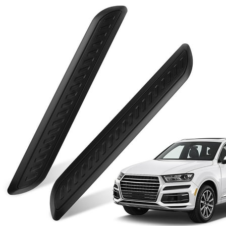 Topbathy 2Pcs Black Car Bumper Guard for Cars Front Rear Protective Device with Stylish Texture