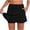 Black, variant on Womens Solid Mid Rise Pocket Skort Casual Athletic Base Layer Skirt Pants GreenL