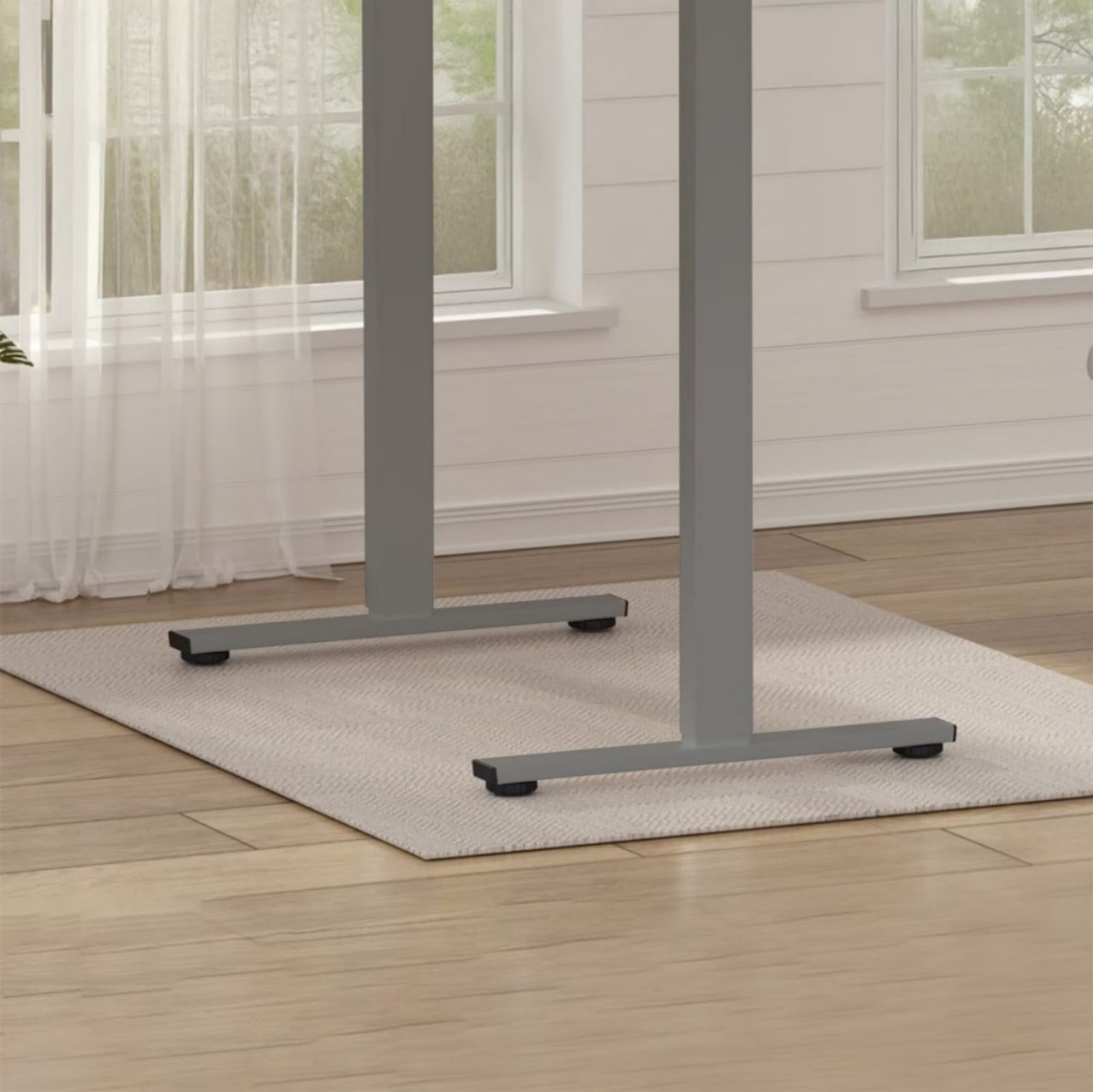 Electric Standing Desk for Kids & Adults, Height Adjustable Sit Stand Desk with Maple Top, Ergonomic Computer Workstation, Grey Frame Study Desk for Home Office