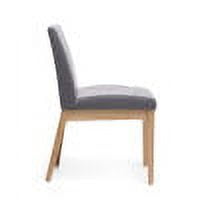 Noble House Caruso Mid-Century Modern 5 Piece Dining Set, Dark Gray and Natural Oak