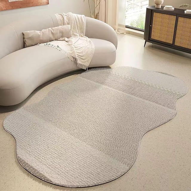 Area Rug, Irregular Shaped Rug, Washable Low-Pile Rug, Funny Modern Abstract Minimalist Carpets Suitable for Living Room Bedroom Lounge Area Home Decoration, Entryway Indoor Area Carpet, Bedside Rug(L