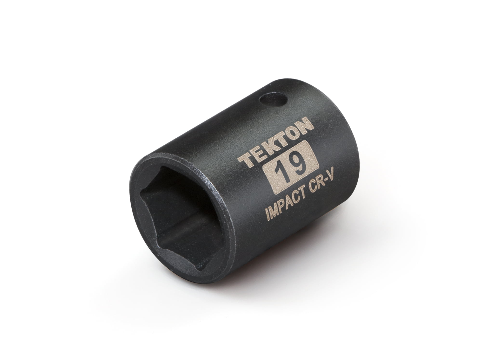 Cr-V 6-Point TEKTON 47774 1/2-Inch Drive by 19 mm Shallow Impact Socket 