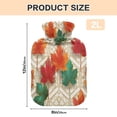 thumbnail image 3 of 2L Hot Water Bottle with Soft Velvet Cover PVC Hot Water Bag for Pain Relief Long-Lasting Warmth Green and Red Maple Leaves, 3 of 8