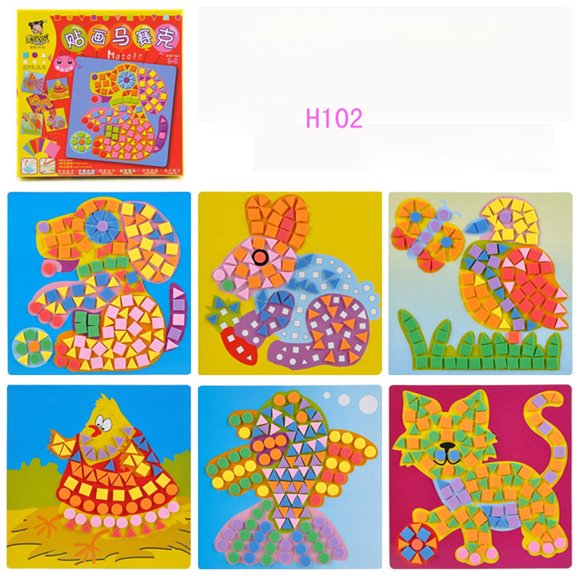 TIELUTT Kids Art & Craft Kit Childrens Play Activity Decoration Sticker Set Kids Cubes Soft Climbing Construction for Toddlers Alphabet Bathtub Letters 100 Chart Game Color Cubes