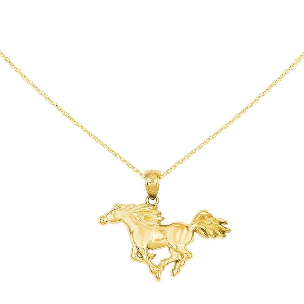 Primal Gold Primal Gold 14 Karat Yellow Gold Polished Horse Pendant