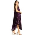 thumbnail image 3 of Sakkas Moon and Stars Batik Caftan Tank Dress / Cover Up - Purple - One Size, 3 of 4