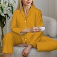 thumbnail image 6 of Uemuo Goldenrod Pattern Womens Pajama Sets,PJ Set for Women,Pajamas for Women Logo,Long Sleeve Pajama Set for Women,Soft Long Sleeve Top With Pants-XX-Large, 6 of 9