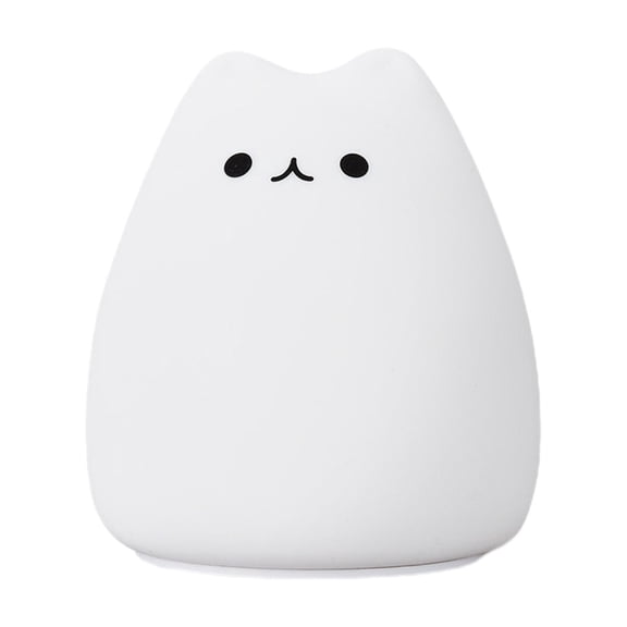 Leodye 1PCS Cartoon Silicone LED Night Light Battery Powered Color-changing Design Kids Bedroom Bedside Atmosphere Lamp -4.02x3.54x3.54in