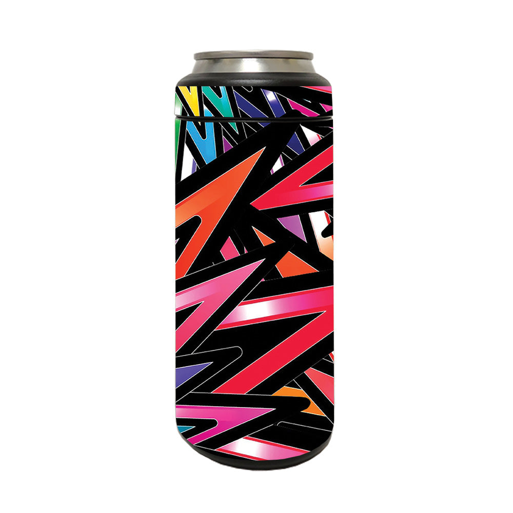 Skin Decal Wrap Compatible with YETI Rambler 12 OZ Colster Slim Can sticker  Color Bomb 