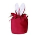 thumbnail image 1 of Matsuzay Bolsas de regalo de conejito de tela fáciles de llevar para Pascua, regalos pensativos para niños, bolsas de Pascua ampliamente Kits de decoración para fiestas RBD-TR vino tinto 9*13cm, 1 of 6