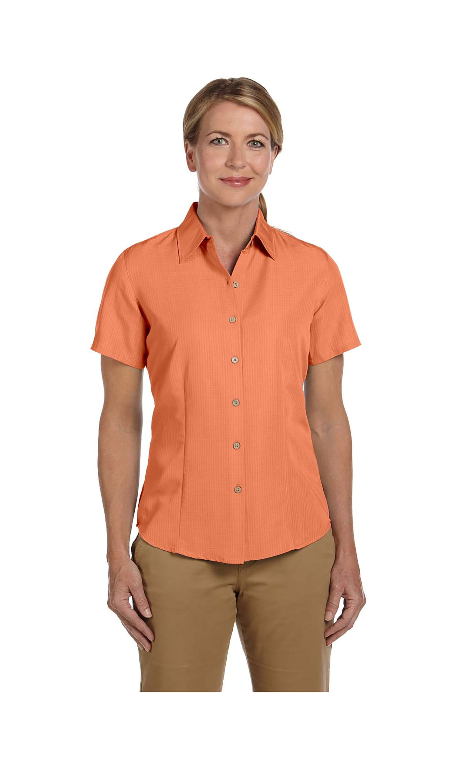 Harriton Ladies Barbados Textured Camp Shirt, Style M560W - Walmart.com