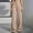 Khaki, variant on Women's Corduroy Pants with Pockets, High Waisted Straight Leg Trousers, Elastic Back Waist Loose Fit Casual Bottoms for Fall Winter