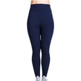 thumbnail image 2 of HAOTAGS Women Yoga Pants High-Rise,Breathable Sculpting Compression Slimming Fit Everyday Athletic Pants Navy XL, 2 of 5