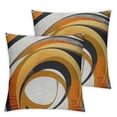thumbnail image 2 of Awypu Orange Grey Black Stripes Reversible Throw Pillow Covers  Geometric Pillow Covers Home Decor Set for Geometry Abstract Art Square Cushion Covers Set of 2 Modern Striped Art White, 2 of 6
