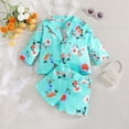 thumbnail image 4 of LYMAYTER Infant Baby 9m-5t Long-Sleeve Top + Short for Toddler Kids Summer Casual Print 2 PCS Outfit, 4 of 10