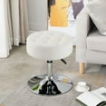thumbnail image 4 of Furniliving Modern Vanity Stools, Tufted Swivel Vanity Chair, Makeup Chair for Bedroom Living Room, Ivory White, 4 of 15