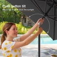 thumbnail image 6 of ACEGOSES 10 x 6.5ft Outdoor Patio Table Umbrella with Non-Fading canopy for Garden and Yard,Black, 6 of 8