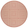 Red/Creme, variant on SAFAVIEH Beach House Arthur Geometric Indoor/Outdoor Area Rug, Cream/Aqua, 2'2" x 4'