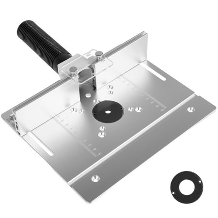 

Adifare Router Table Insert Plate 9.4 x 7.9 x 0.2in Aluminum Alloy Portable Milling Machine Flip Board with Clear Scale for Woodworking Bench Trimmers