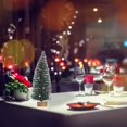 thumbnail image 3 of Small Green Artificial Christmas Tree Table Decoration With Mini Christmas Ornaments For Christmas Decoration Table Desk Gift Wooden Christmas Tree Wo, 3 of 5