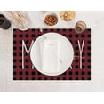 thumbnail image 2 of mubwai Christmas Buffalo Plaid Gold Placemats 12x18 Inch Set of 4 Xmas Winter Holiday Place Mats for Home Party Kitchen Dining Table Decorations, 2 of 5