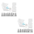 thumbnail image 2 of Advancent Color aleatorio 14 unids/set boquillas para bolsa de glaseado de acero inoxidable Kit de raspadores de crema para pastel de aniversario Blanco 2piezas Advancent CBP164866, 2 of 5