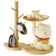 thumbnail image 4 of Bandeja creativa con forma de gato de la suerte para guardar adornos, decoración para la entrada, armario para zapatos, decoraciones para el escritorio del hogar, 4 of 5