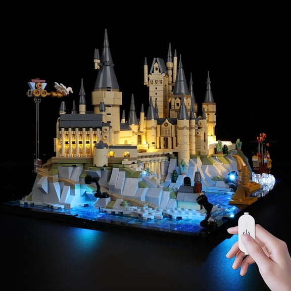 LED Light Kit Compatible with Lego Hogwarts Castle and Grounds 76419 Building Blocks, Upgrade Touch Control & Dimming, Lighting Accessories for Lego 76419 Model Set, Lights Only