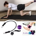 thumbnail image 4 of de de Resistencia, en D, Correa de Tobillo, Ancla de Puerta, Tubo de Fitness Transpirable para Entrenamiento de Piernas Y Glúteos, Púrpura, 4 of 8