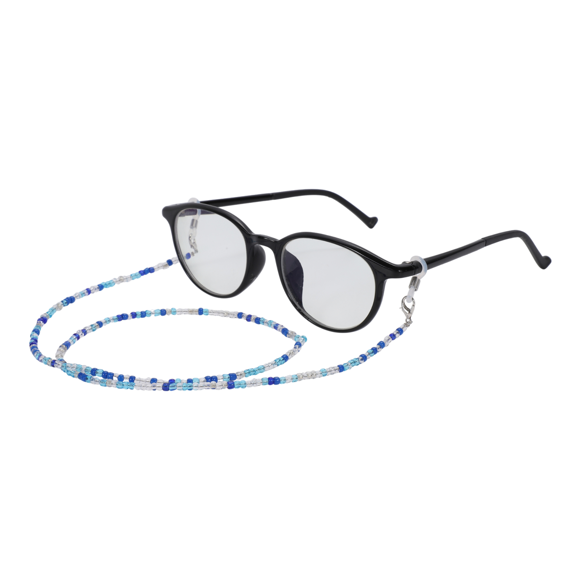 Unique Bargains Beaded Pattern Eyeglass Chain 1 Pc Blue