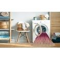thumbnail image 2 of Ahgly Company Tapis Rond Lavable en Machine Intérieur Transitionnel Rouge Framboise, 4 Pieds Rond, 2 of 7