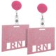 thumbnail image 1 of unbranded 2Ud Tarjeta Identificativa Rosa Acrílica Para Con Balancín Retráctil Y Texto Legible, 1 of 6