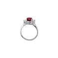 thumbnail image 2 of Gem & Harmony 9/10 Carat (Ctw) Ruby Ring with Diamonds in 14K White Gold for Women, 2 of 4