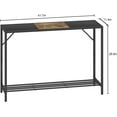 thumbnail image 3 of Console Table, 41.7" Industrial Entryway Table with Shelf, Narrow Sofa Table for Hallway, Entrance Hall, Foyer, Corridor, Living Room - Wood Look Metal Frame, 3 of 15