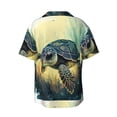 thumbnail image 2 of Disketp Men's Hawaiian Watercolor Turtle2 Print Shirts Button Down Holiday Beach Shirts-4X-Large, 2 of 7