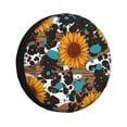 thumbnail image 1 of Fotbe Vintage Sunflowes Funda de Llanta de Repuesto con Estampado, Engrosada, Ajuste Universal para Jeep, Remolque, RV, SUV, Camión-17 inch, 1 of 6