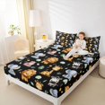 thumbnail image 4 of Homewish Elephant Giraffe Zebra 4pcs Bed Sheets for Boys Girls,Cartoon Jungle Animal King Sheets,Woodland Wildlife Super Cozy Sheet Set,Luxury Bedroom Decor, 4 of 7
