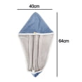 thumbnail image 2 of Bolsa de toalla diadema absorbente de secado rápido con botón, adecuada para cabello rizado, cabello largo y gorro de pelo grueso (1 PCS), 2 of 5