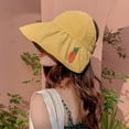 thumbnail image 4 of Sombrero de verano ajustable con circunferencia de 54 a 58 cm, sombrero de copa vacío, sombrero plegable para mujer, sombrero de ala grande, lindo parasol con forma de fruta, sombrero protector solar, 4 of 5