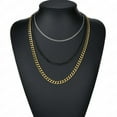 Lahoeai Stainless Steel Necklace 18K Gold Vacuum Plated Double Sided