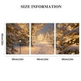 thumbnail image 3 of Modern Winter Wonderland Canvas Art - Snowy Forest Christmas Wall Decor with Wooden Frame, Perfect for Living Room &amp; Bedroom, Easy Hang,Christmas Home Decor 12*16inch*3pcs, 3 of 6