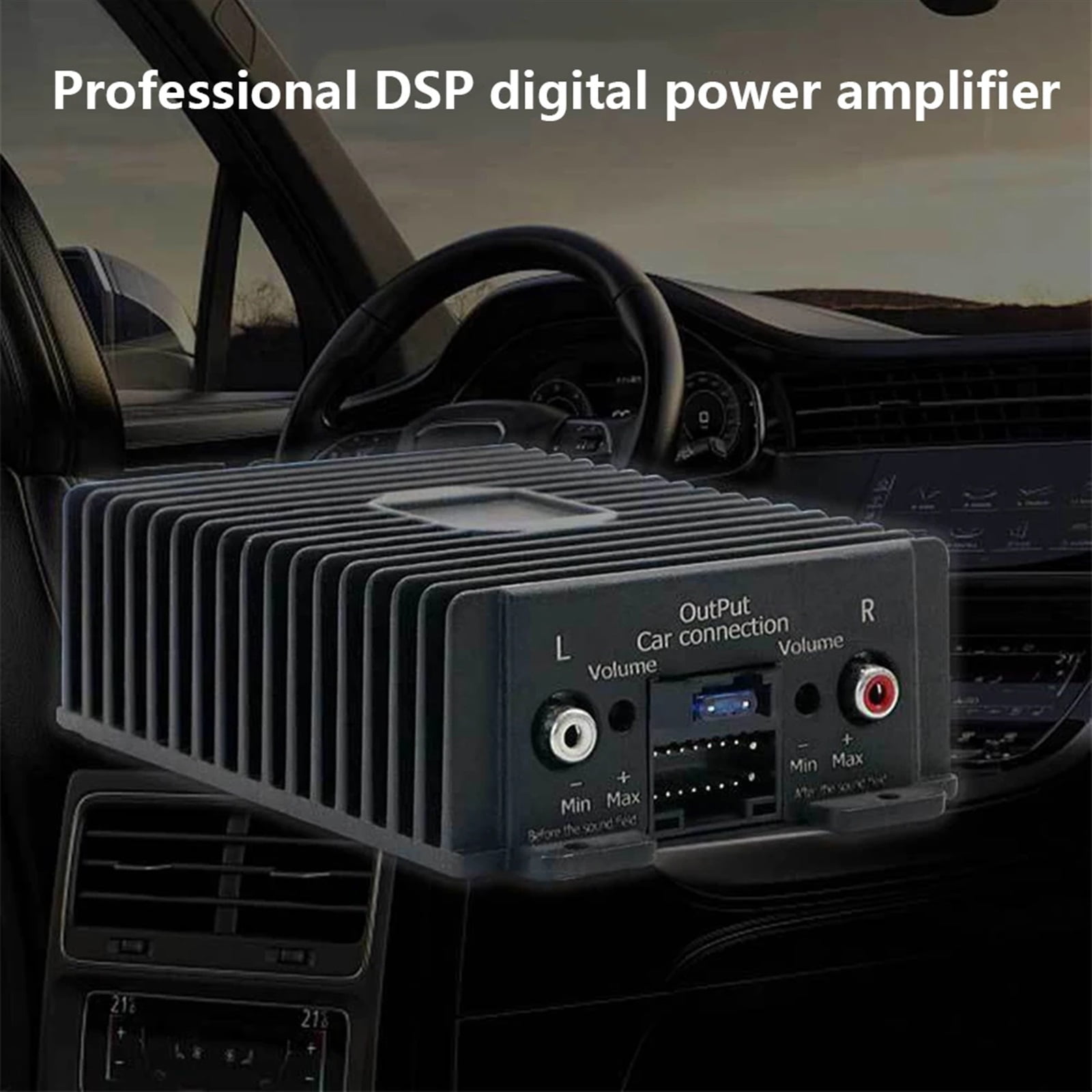12V HIFI Professional DSP Amplifier RY-125AB Audio Stereo 4*80W High Power Car Home Amplifier ,Bass Treble Control